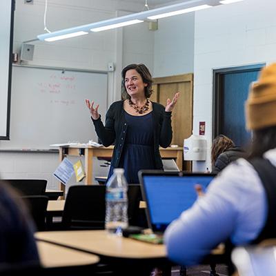 Dr. Charity Osborn teaches a class